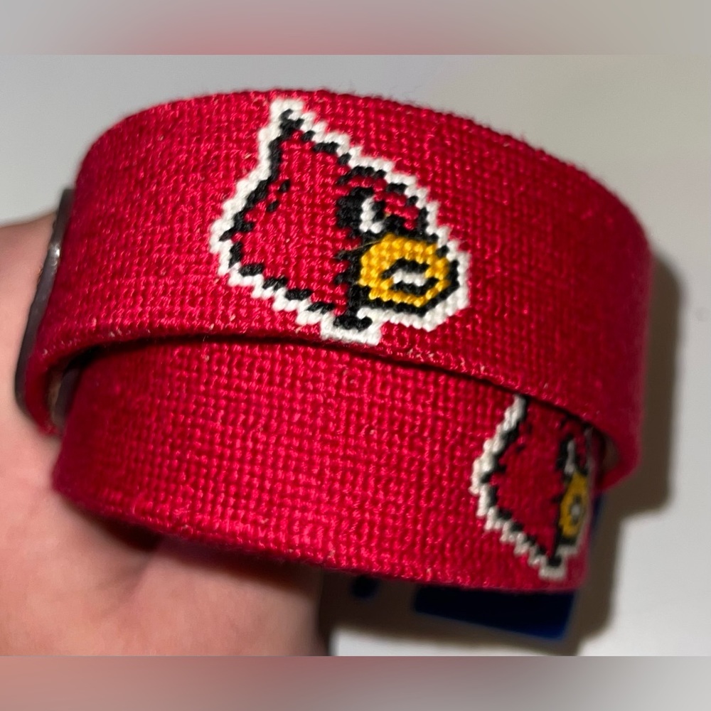 University of Louisville Smathers and Branson needlepoint belt- size 36 and 38